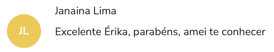 Depoimento de Janaina Lima sobre o curso