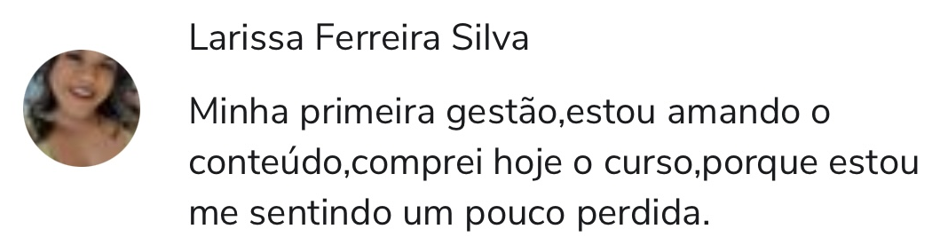 Depoimento de Larissa Ferreira Silva sobre o curso