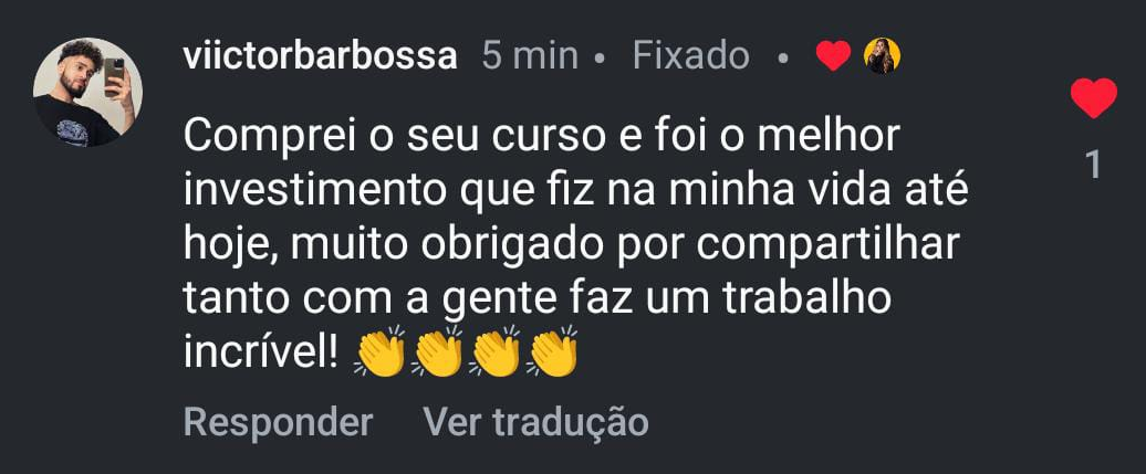 Depoimento de Victor Barbosa sobre o curso